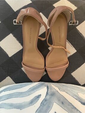 Banana Republic Nude Ankle-Strap Heels